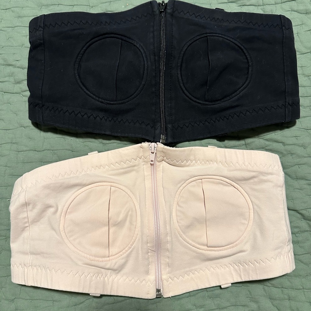 Set of 2 - Simple Wishes hands free pumping bras for nursing and breastfeeding